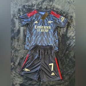 Arsenal Football Club 25/26 Kids Away Shirt/Shorts Youth Size